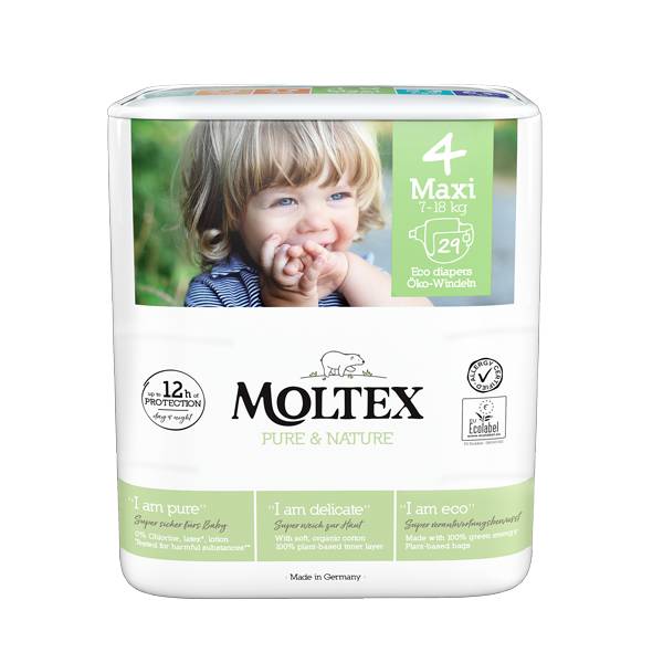 Moltex Pure&Nature Maxi Taglia 4 Pannolini 7 - 18 kg 29 pezzi