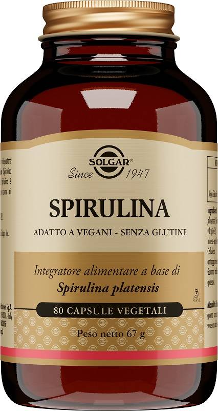 Solgar Spirulina Integratore Ricostituente 80 Capsule Vegetali