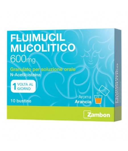 Fluimucil Mucolitico 600 mg Granulato per Soluzione Orale 10 bustine