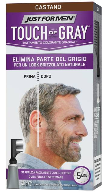 Just For Men Touch of Gray Tinta per capelli uomo Castano 40 g
