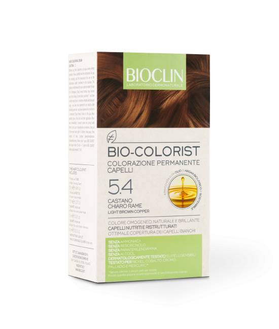 Bioclin Bio Colorist Kit Trattamento Colorante 5.4 Castano Chiaro Rame
