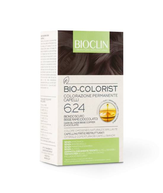 Bioclin Bio Colorist Kit Trattamento Colorante 6,24 Biondo Scuro Beige Rame