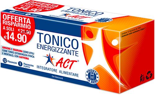 Linea Act Tonico Act Integratore Energizzante 12 flaconcini