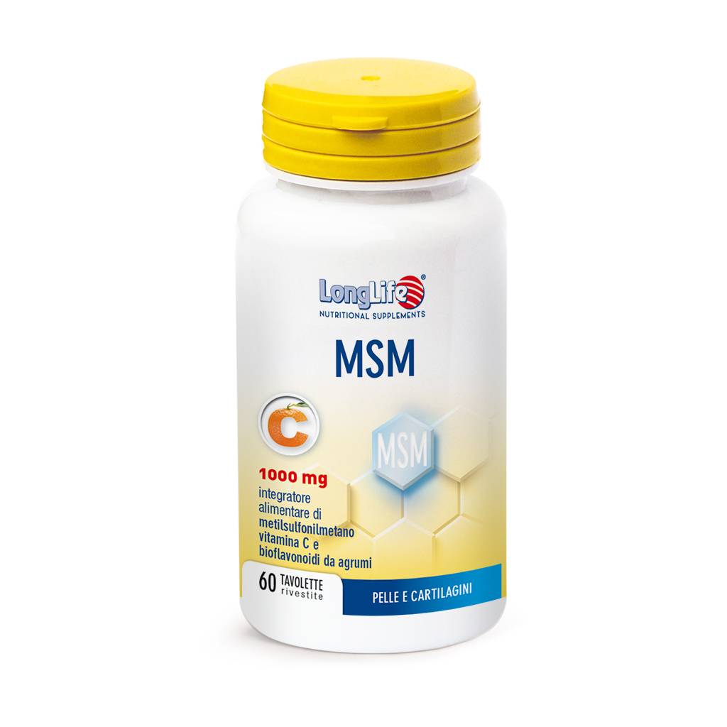 Longlife MSM 100 mg Formazione Collagene 60 tavolette