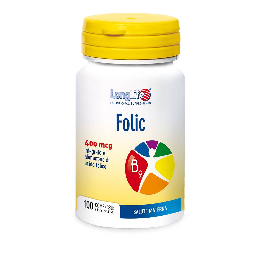 Longlife Folic 400 MCG Integratore Acido Folico 100 compresse