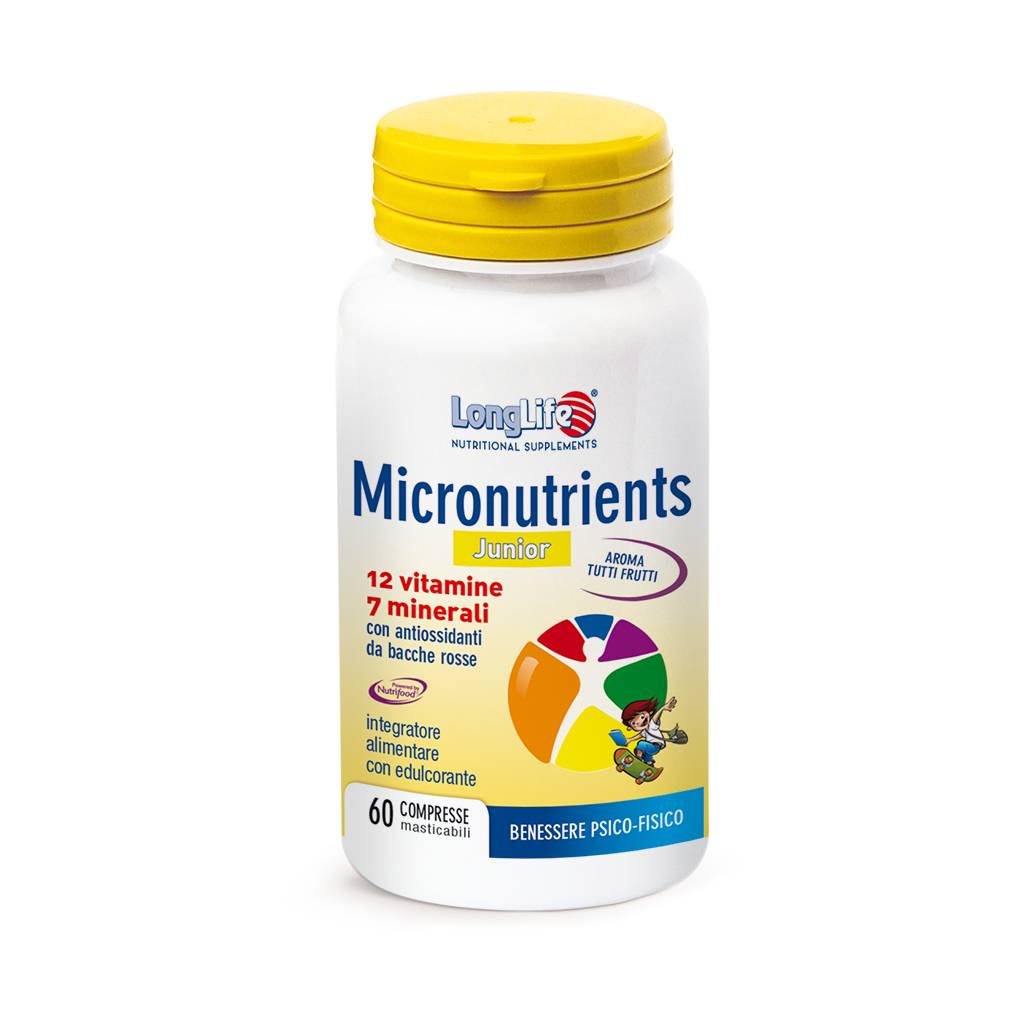 Longlife Micronutrients Junior Integratore Multivitaminico - Minerale 60 tavolette
