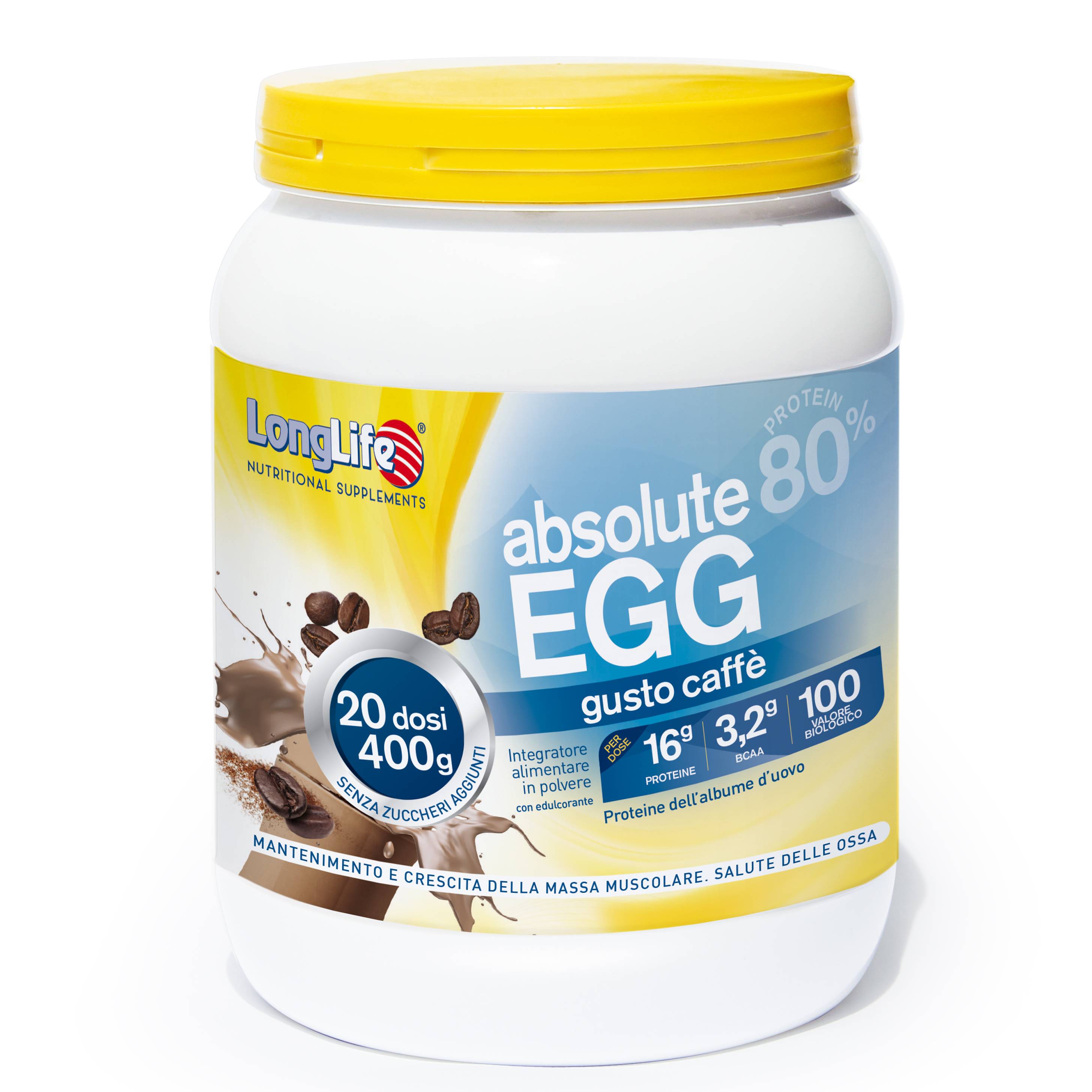 Longlife Absolute Egg Caffè Integratore di Proteine 400 gr