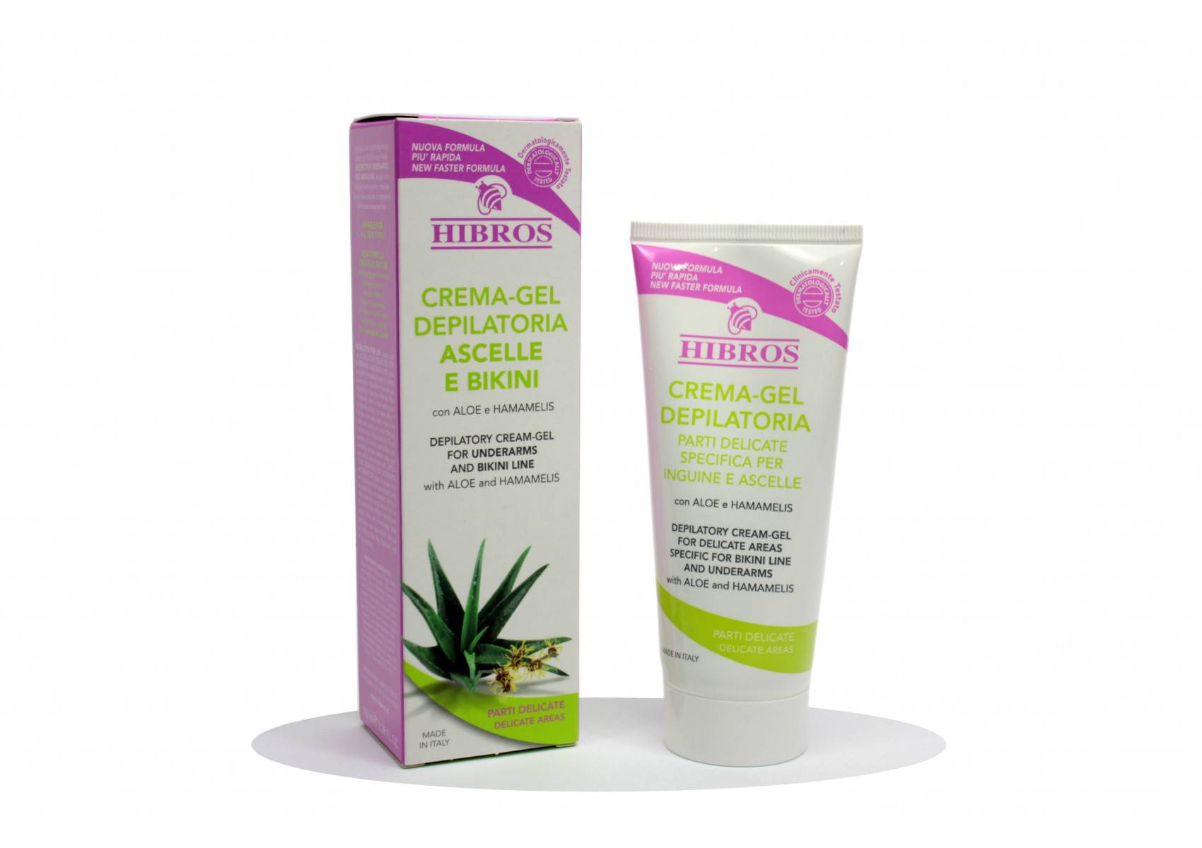 Hibros Crema Gel depilatoria per parti delicate 100 ml