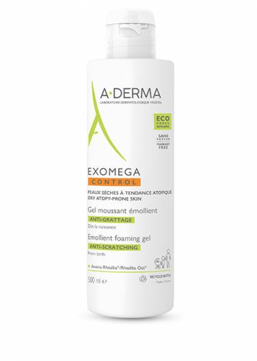 A - Derma Exomega Control Gel Detergente Emolliente Viso e Corpo 500 ml