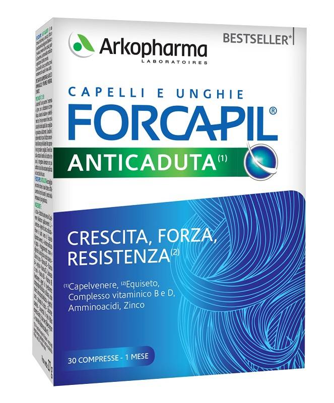Arkopharma Forcapil Capelli e Unghie Integratore anticaduta 30 compresse