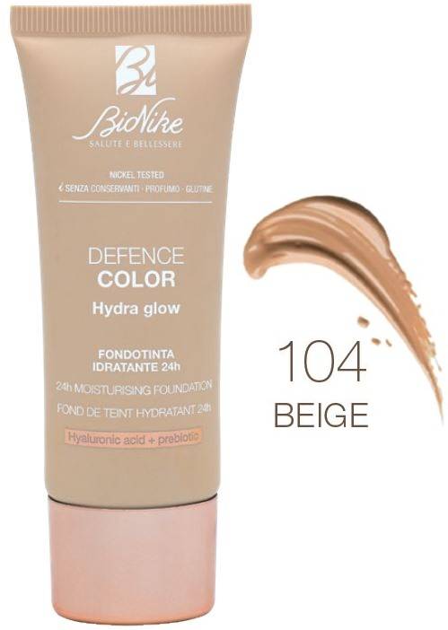 BioNike Defence Color Fondotinta Hydra Glow 104 Beige 30 ml