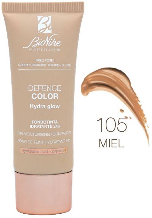 BioNike Defence Color Fondotinta Hydra Glow 105 Miel 30 ml