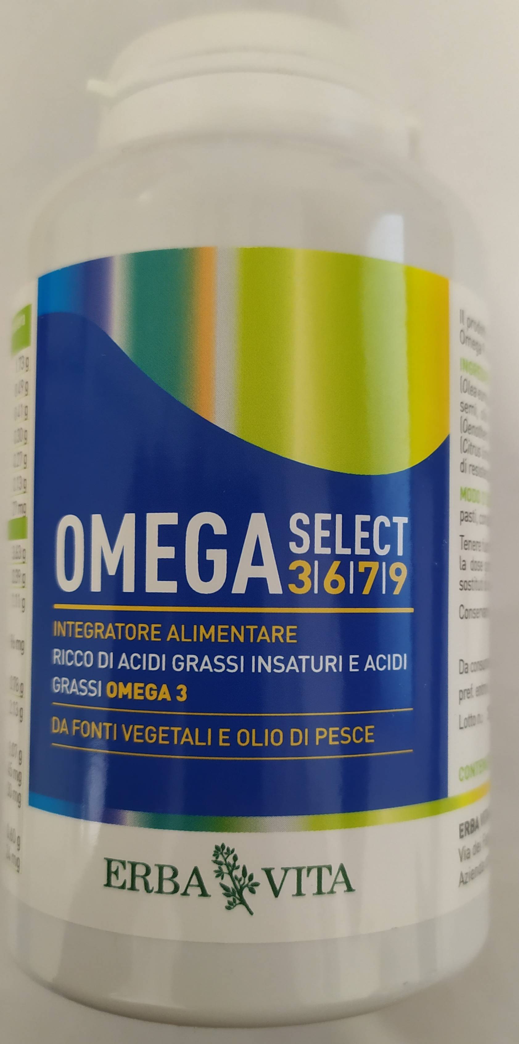 Erba Vita Omega Select 3 - 6 - 7 - 9 Integratore di Omega3 120 perle