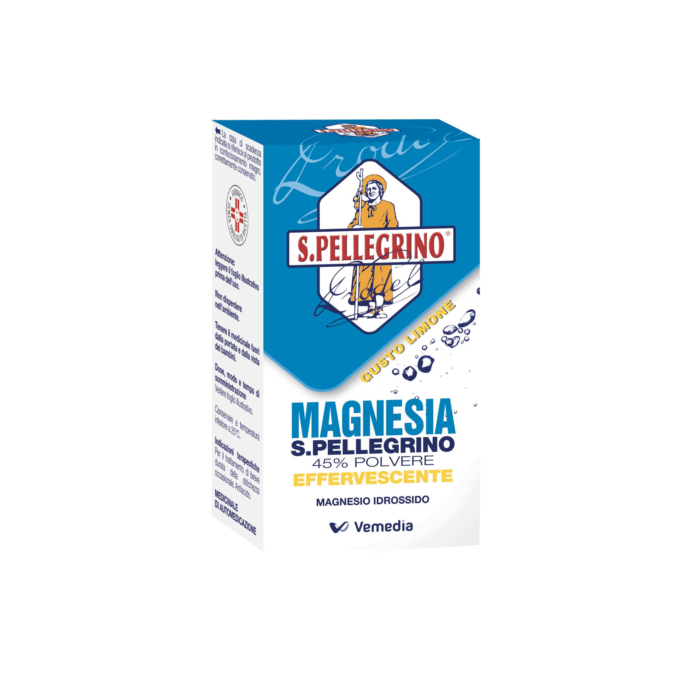 Magnesia San Pellegrino 45% Polvere Effervescente Limone - 100 g