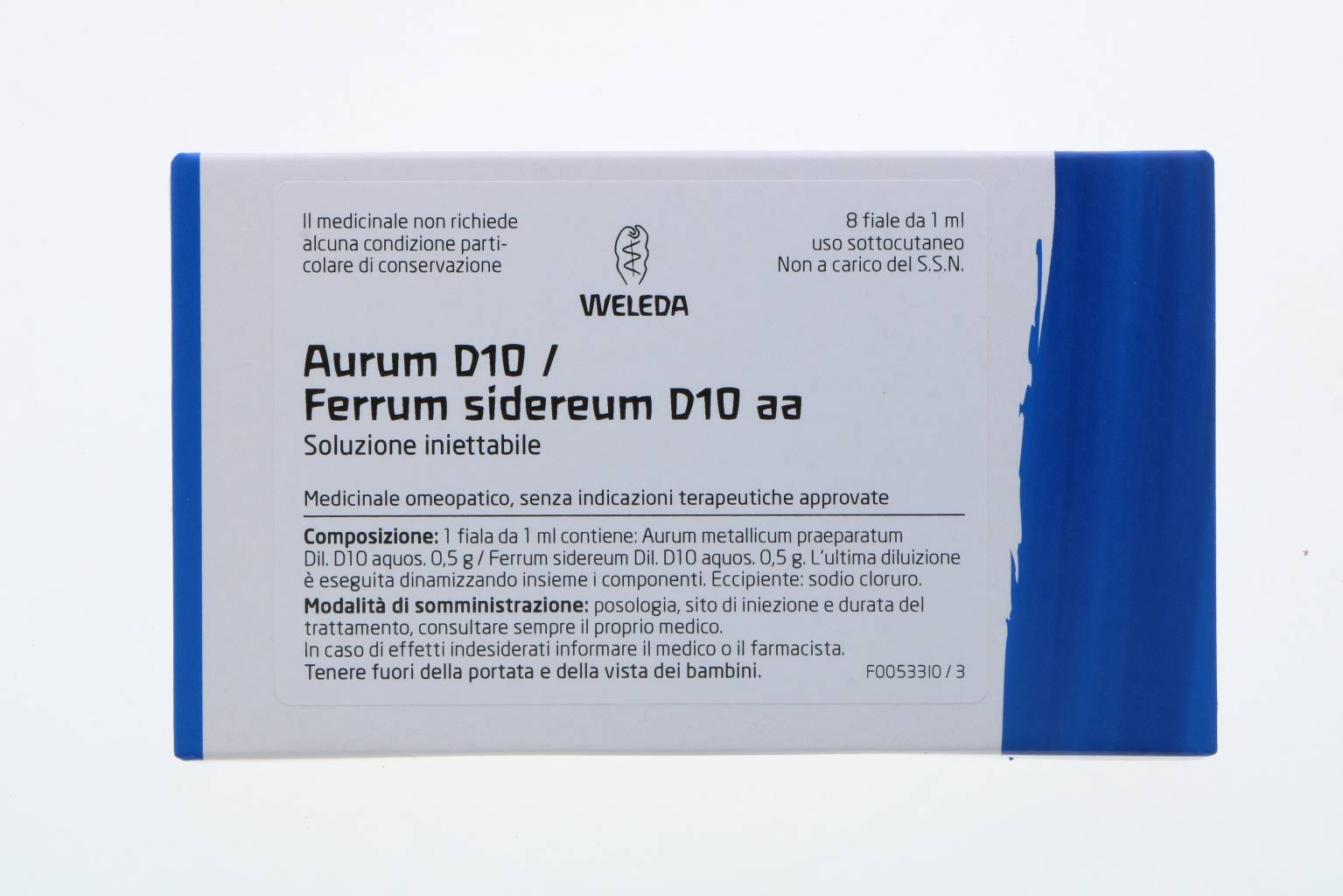 WELEDA AURUM D10 FERRUM SIDEREUM D10 8 FIALE DA 1 ML L'UNA