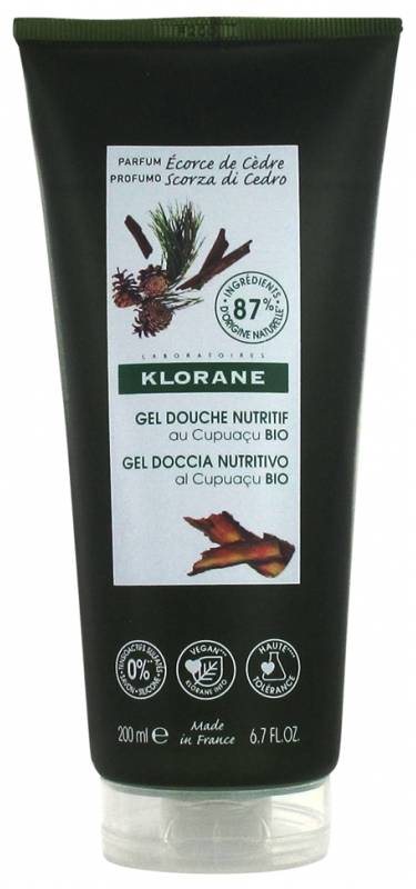 Klorane Gel Doccia Burro di Cupuacu BIO Nutritivo alla Scorza di Cedro 200 ml