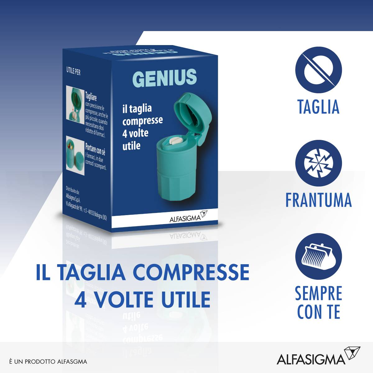 Genius Taglia/Frantuma/Porta Pillole