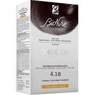 BioNike Shine On 4.18 Castano Cioccolato Fondente Trattamento Colorante per Capelli