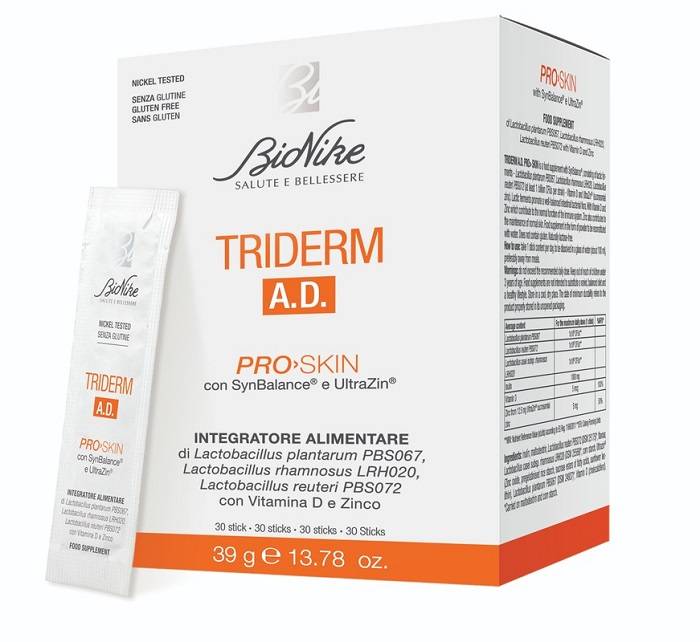 BioNike Triderm AD Pro Skin Integratore di Fermenti Lattici 30 stick