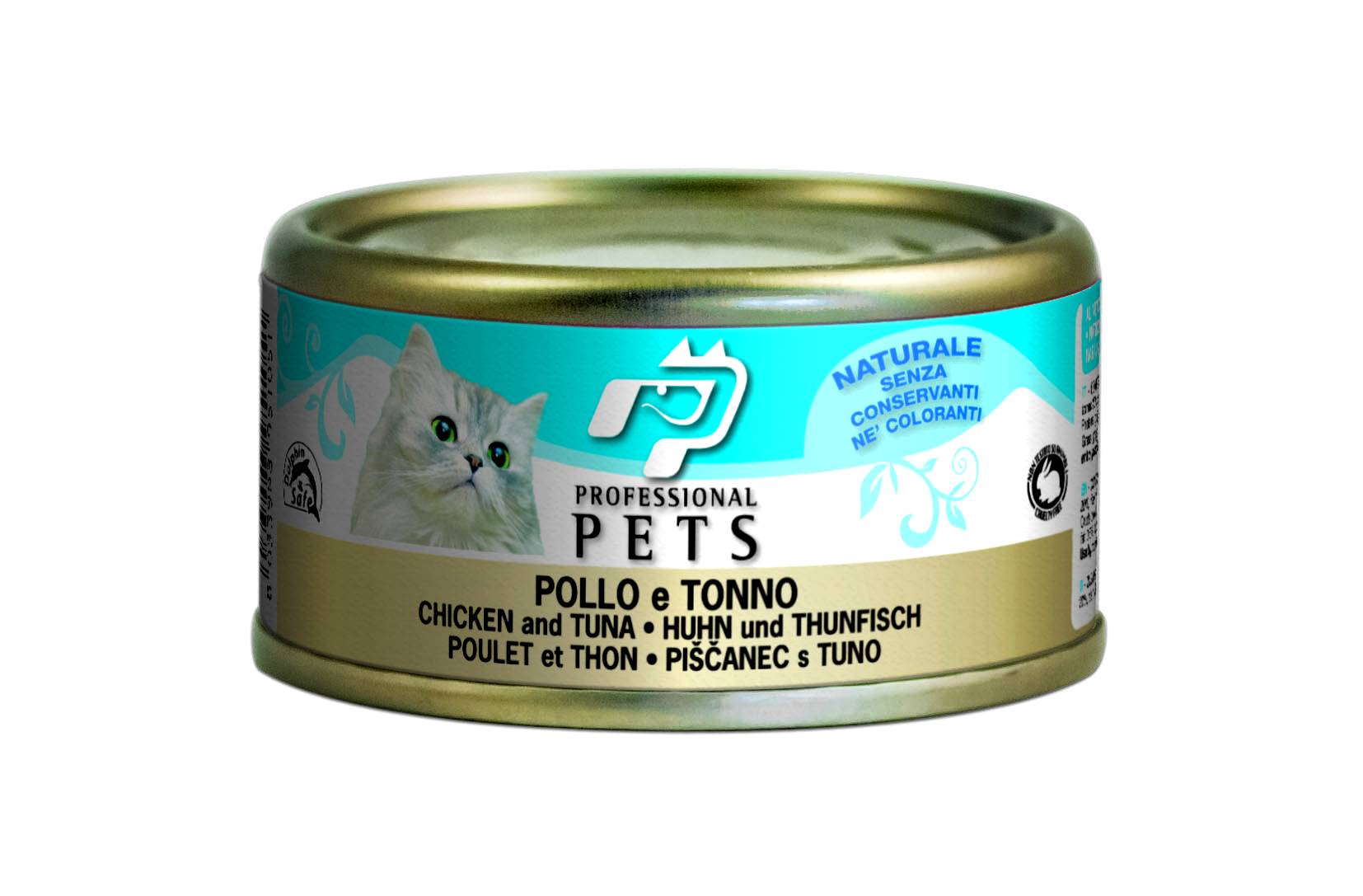 Professional Pets Pollo e Tonno Cibo umido per gatti 70 g
