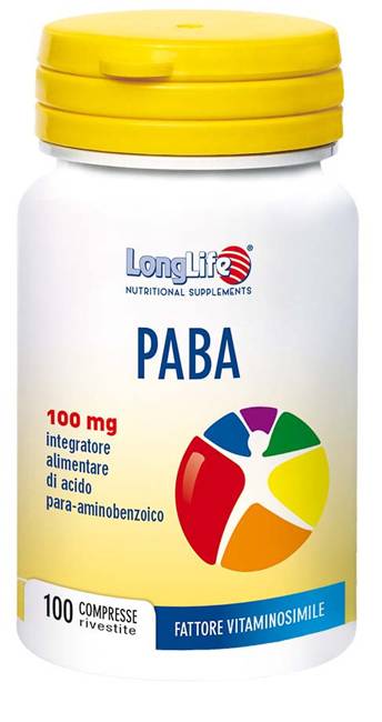 Longlife PABA 100 mg Integratore per unghie e capelli 100 Compresse