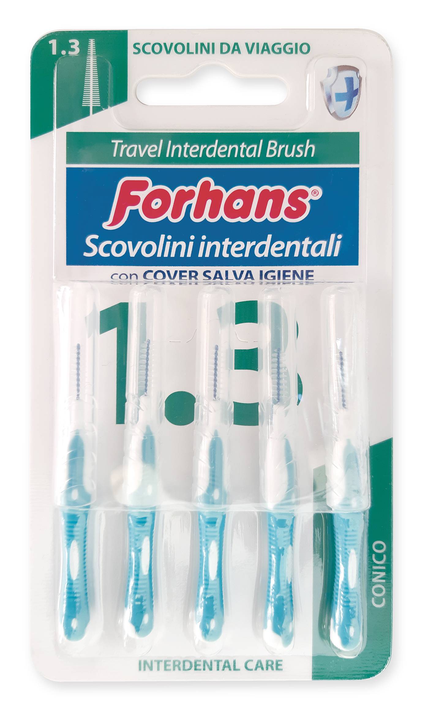 Forhans Travel Interdental Brush 1,3 Scovolini interdentali 5 pezzi