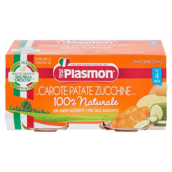Plasmon Carote Patate Zucchine Omogeneizzato 4 X 80 g
