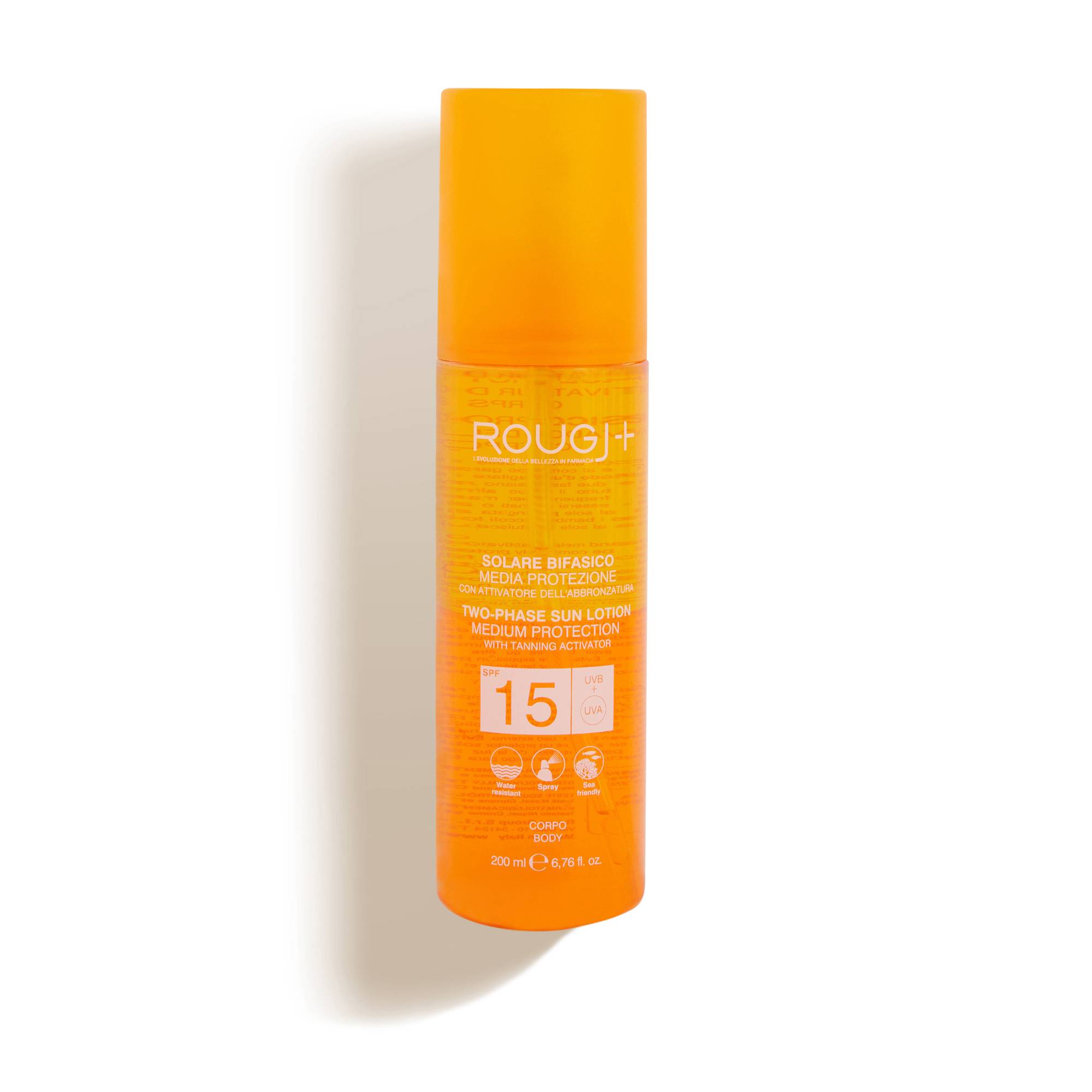 Rougj Solare Bifasico con Attivatore di Melanina SPF15 200 ml