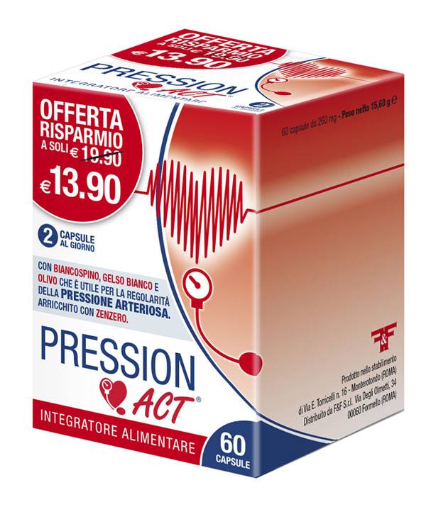 Pression Act Integratore Regola la Pressione Arteriosa 60 Capsule