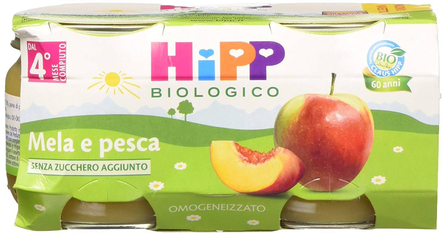 Hipp Bio Omogeneizzato Biologico Mela E Pesca