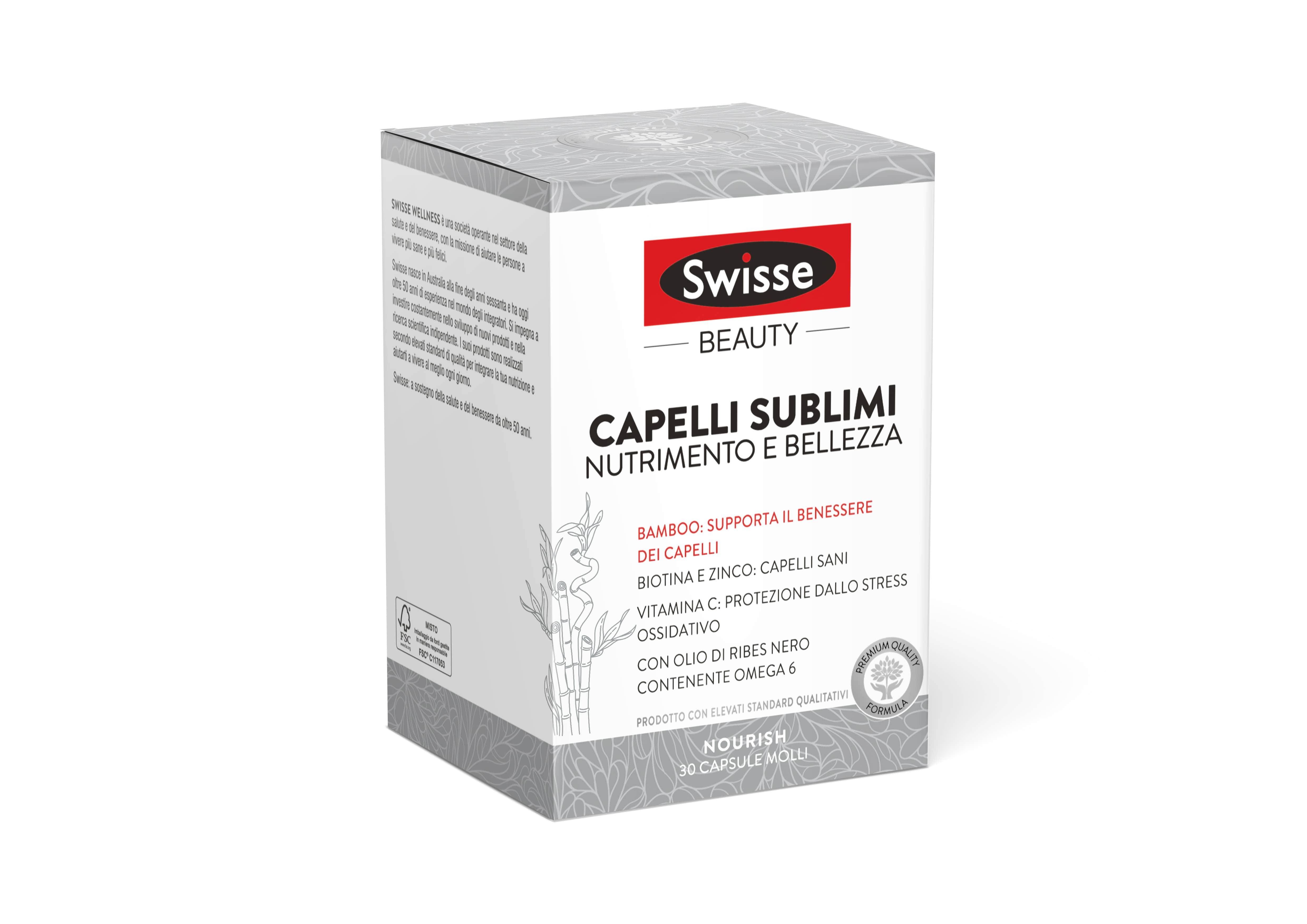 Swisse Capelli Sublimi Integratore Capelli Sani e Lucenti 30 compresse