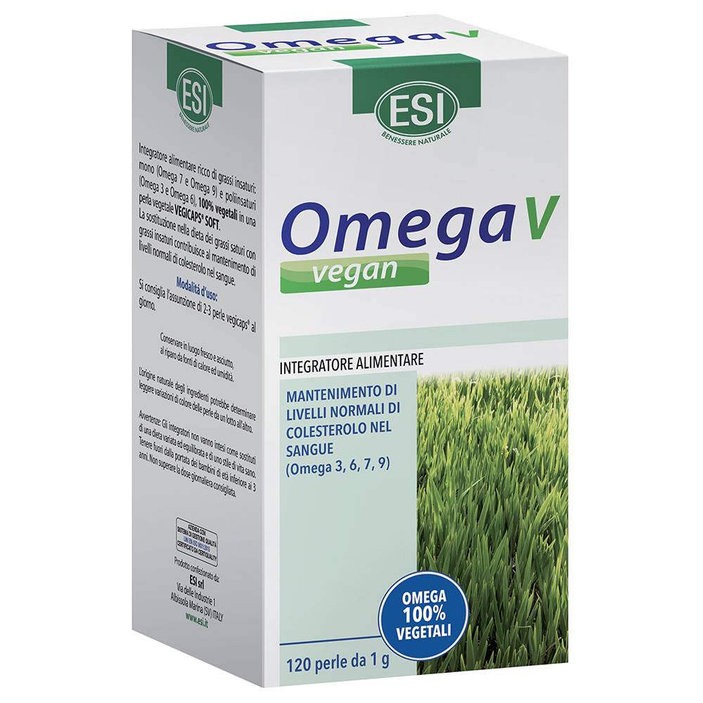 Esi Omega V Vegan Integratore per il Sistema Circolatorio 120 Perle