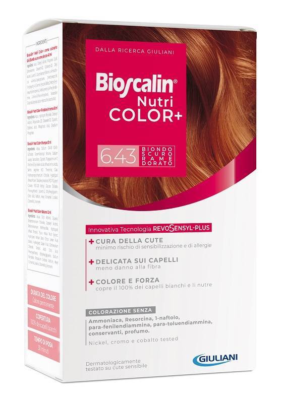Bioscalin Nutricolor+ 6,43 Biondo Scuro Rame Dorato Colorazione Permanente