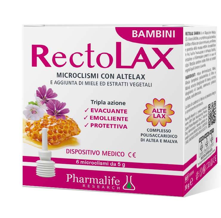 Pharmalife Research Rectolax Bambini Microclismi per ammorbidire feci 6 pezzi da 5 g