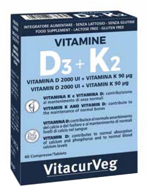 Pharmalife Research Vitamine D3+K2 per ossa normali 60 Compresse