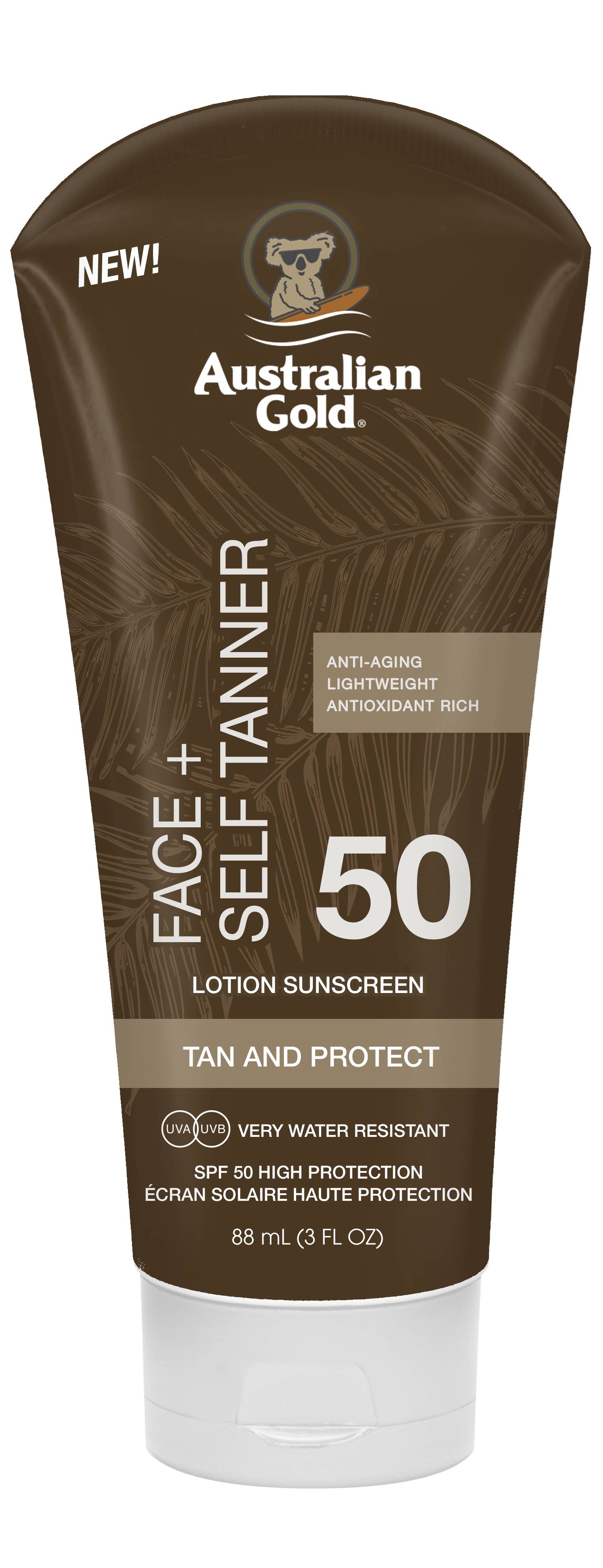 Australian Gold Face+ Self Tanner Lotion Spf50 88 ml