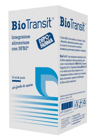 Biotransit Integratore Ricco di Fibra Alimentare 15 stick