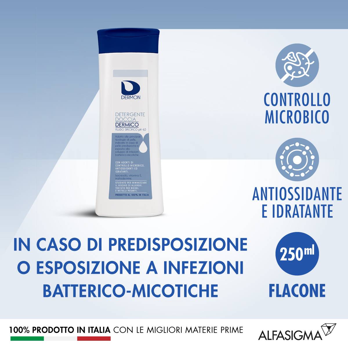 Dermon Detergente Doccia Dermico PH 4.0 250 ml