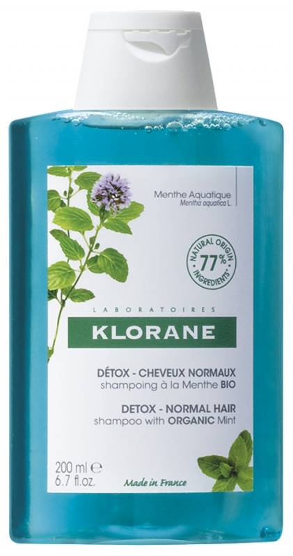 Klorane Shampoo Detox alla Menta Acquatica Capelli Normali 200 ml