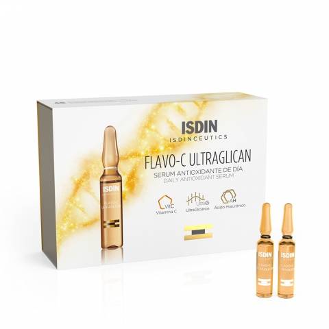 Isdin Isdinceutics Flavo C Ultraglican Siero Viso Idratante Giorno 10 Fiale