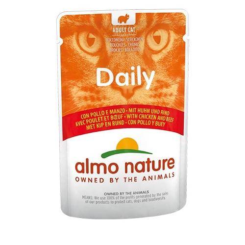 Daily Cat Alimento umido per gatti gusto pollo e manzo 70 g