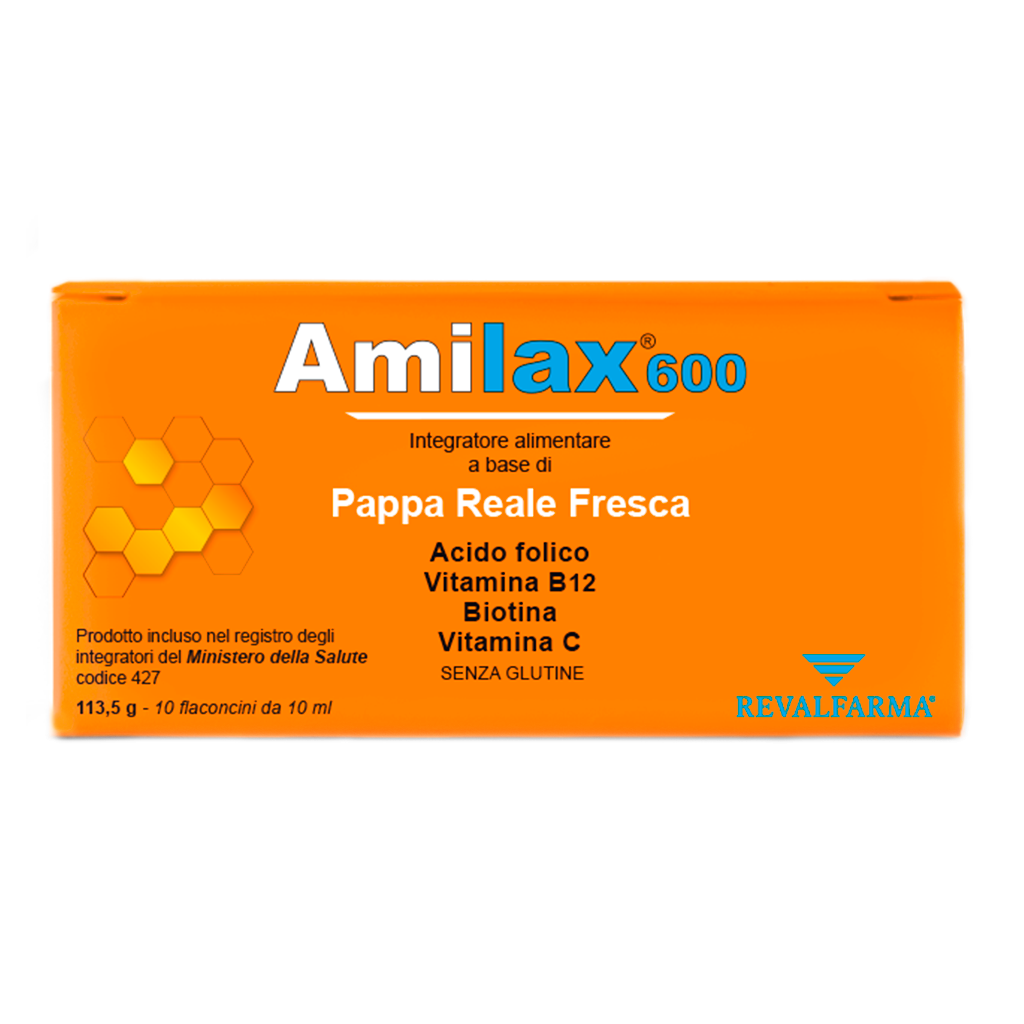 RevalFarma Amilax 600 Pappa Reale Fresca 10 flaconcini