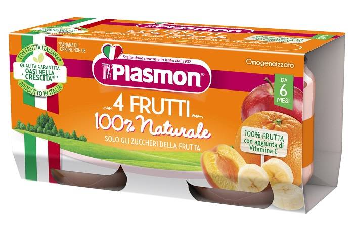 Plasmon 4 Frutti Omogeneizzato 2 x 80 g
