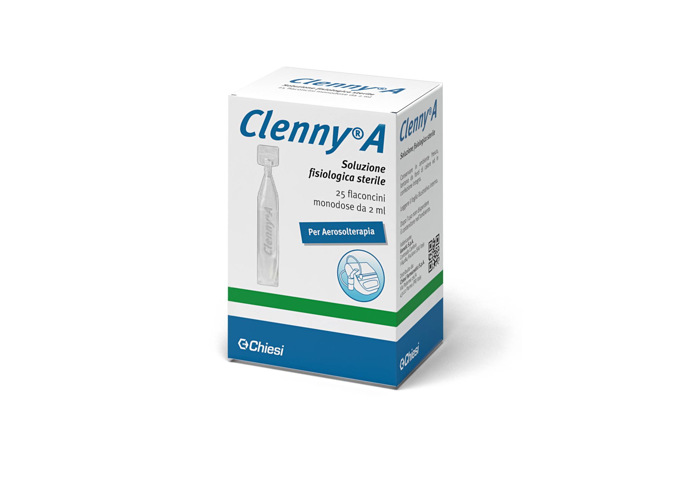 Clenny A Soluzione Fisiologica Sterile Per Aerosolterapia 25 Flaconcini Monodose Da 2 ml