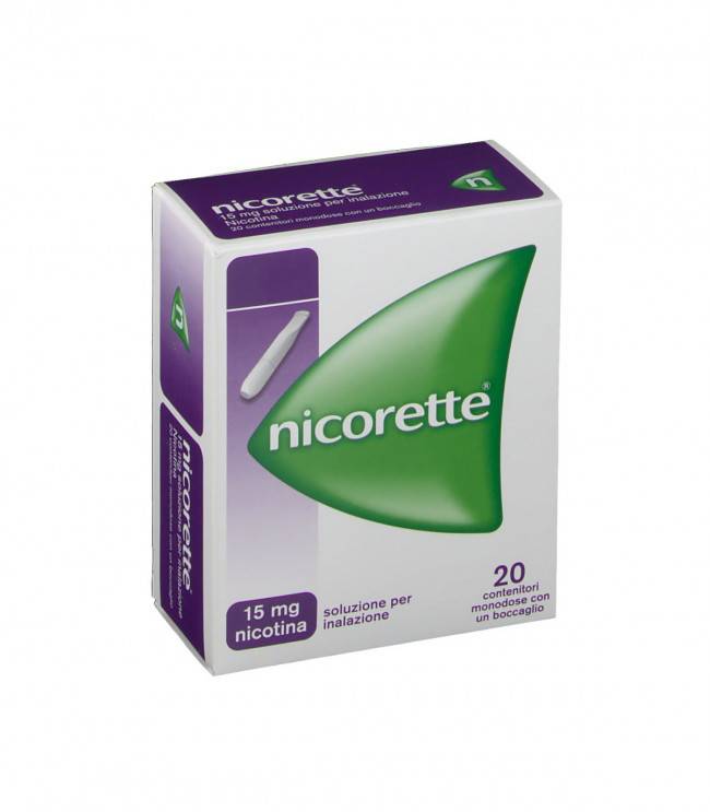 Nicorette 15 mg Prodotto contro il tabagismo 20 flaconcini monodose