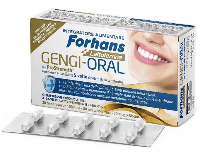 Forhans Lattoferrina Gengi Oral Integratore Antibatterico Orale 30 Compresse