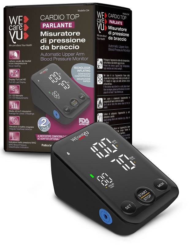 Wecareyu Cardio Top Misuratore Di Pressione Da Braccio Parlante