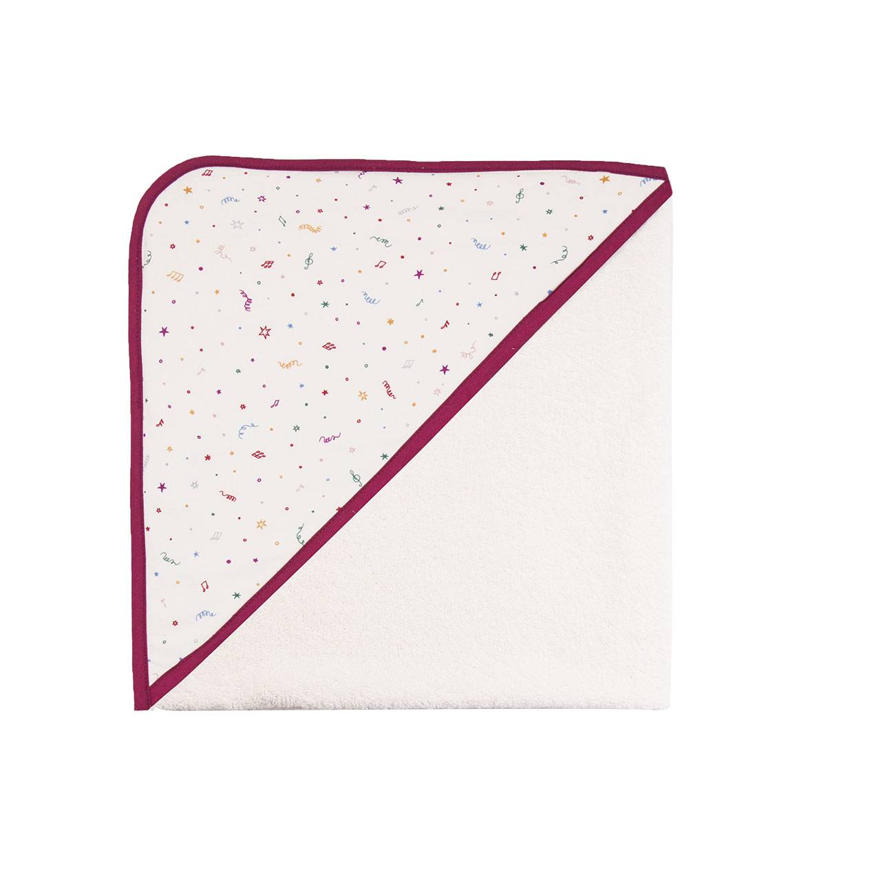 Zac 4 Kids Asciugamano con Cappuccio Baby Confetti 1 Pezzo