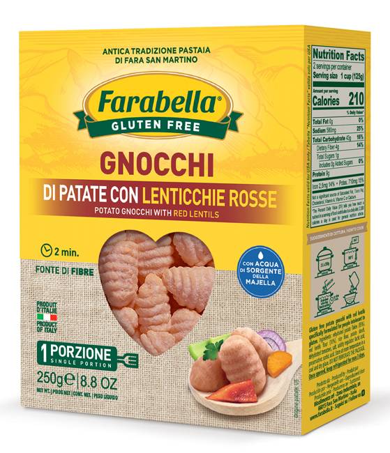 Farabella Gnocchi con patate e lenticchie rosse senza glutine 250 g