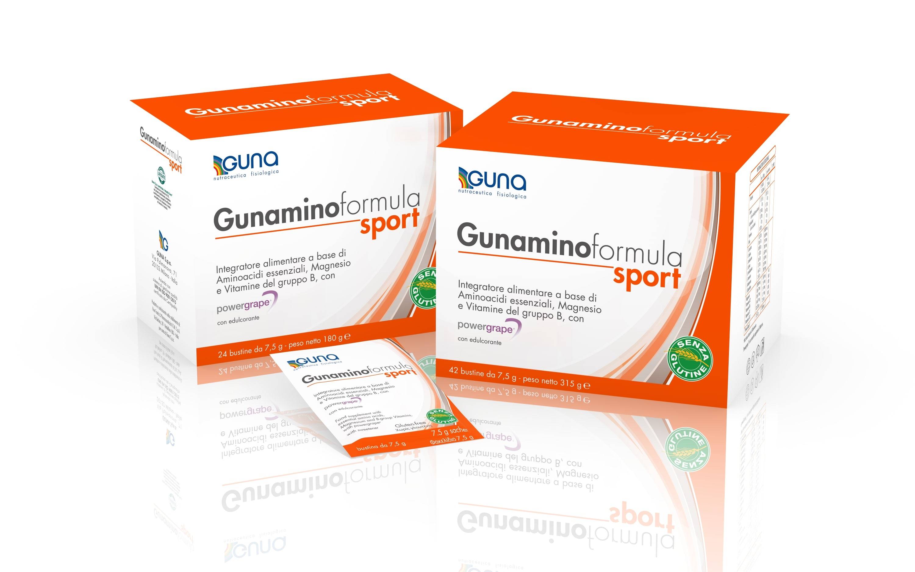 Gunamino Formula Sport Integratore per Sportivi 42 Buste 315 G